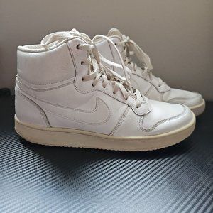 Nike Ebernon Mid White Leather Athletic Shoes Sneakers AQ1773-100 Mens Size 7.5